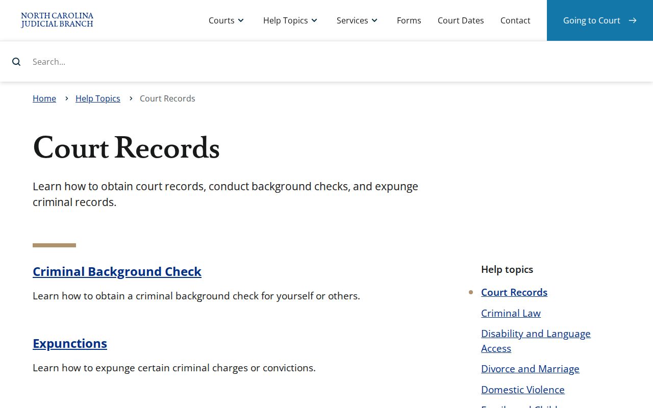 Duplin County criminal court records access instructions
