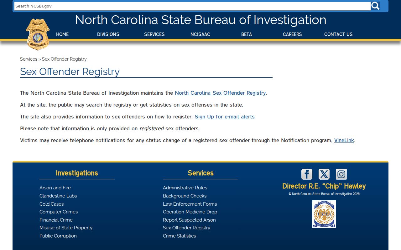 Duplin County sex offender registry guide from the SBI