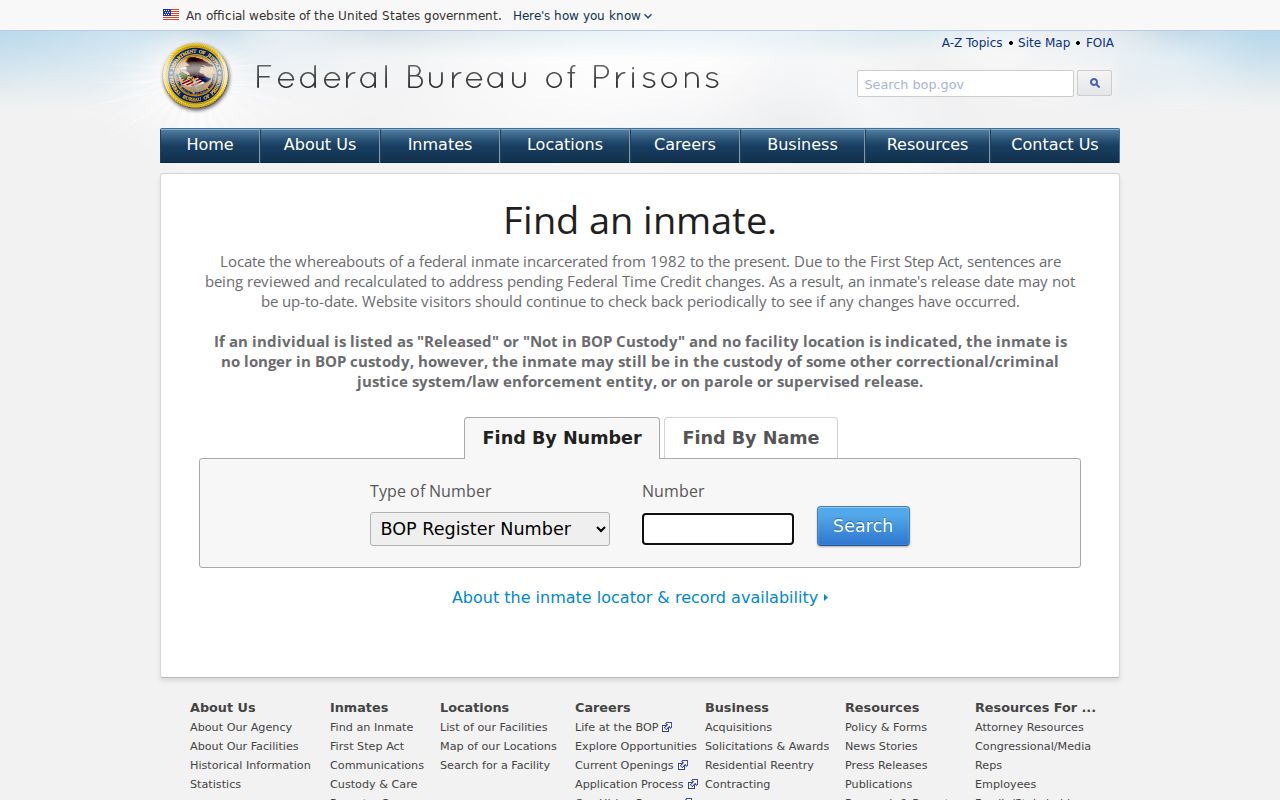 Duplin County criminal history federal inmate locator
